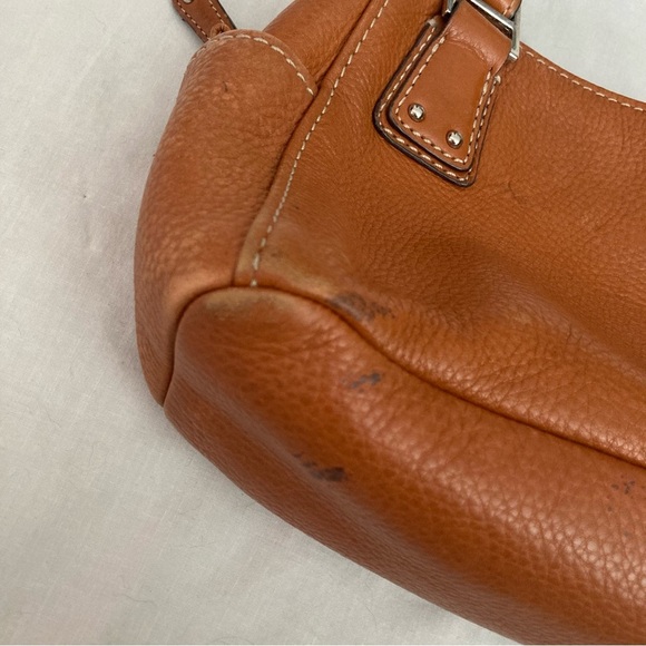 Vintage Y2K Fossil Leather Shoulder Bag Tan - Picture 4 of 12